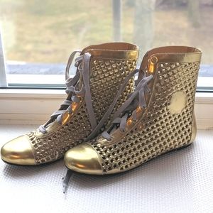 Gold metallic Marc Jacobs boots 7